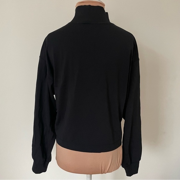 Athleta Color Block Navy Blue Black Funnel Mock Neck Sweatshirt 466920 EUC Sz XS - Picture 7 of 12